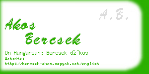 akos bercsek business card